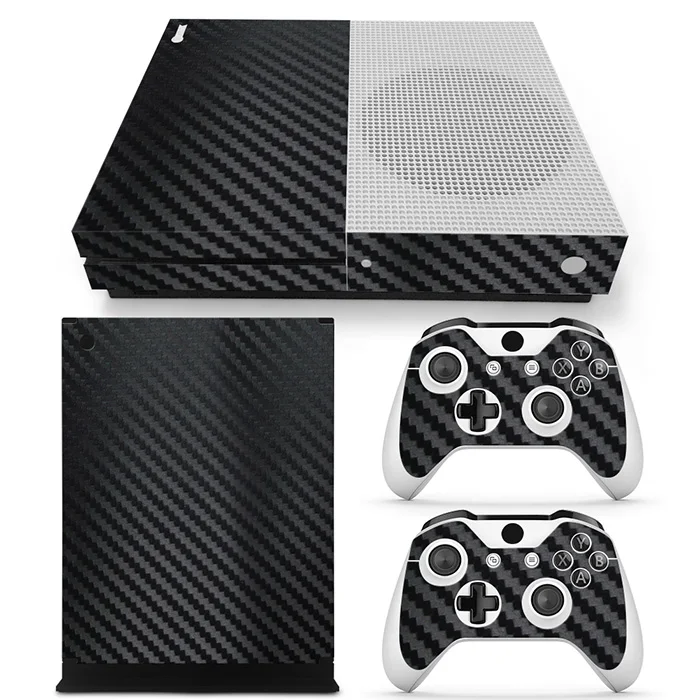 Углеродное волокно для X box one s Наклейка на консоль и 2 контроллера наклейка BOX ONE S