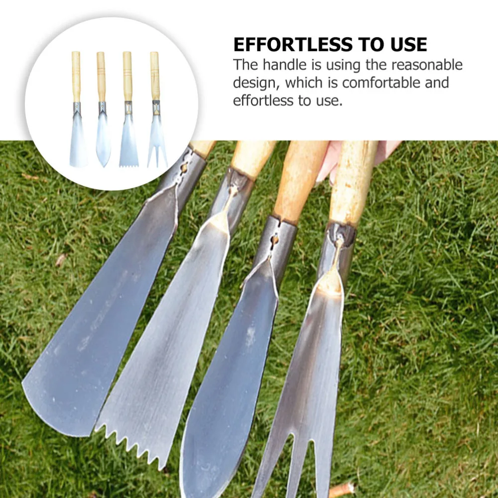 

4 Pcs Garden Trowels Stainless Steel Hand Planting Shovels Gardening Tools