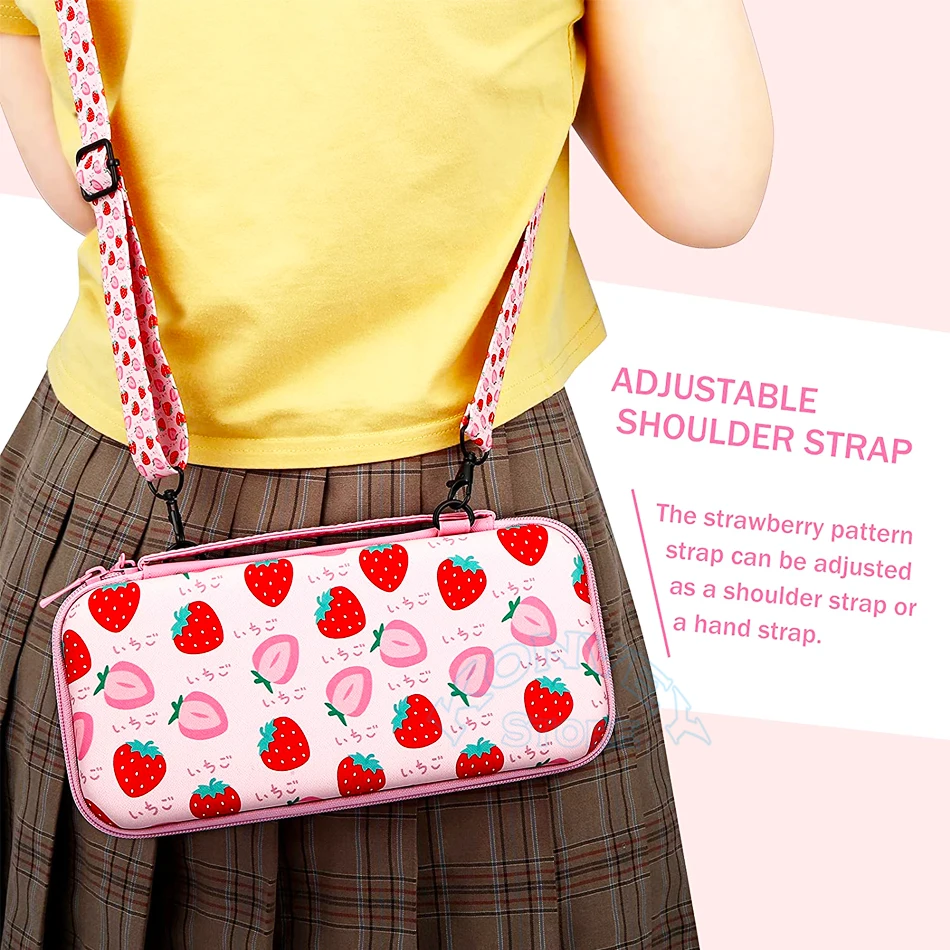 Розовый милый чехол для Nintendo Switch путешествий из ЭВА жесткий поликарбоната