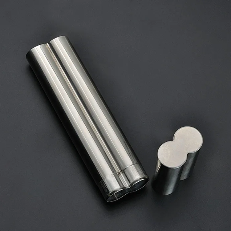 

Stainless Steel Travel Cigar Tube/Box Moisturizing Cigars Case Cigar Container Smoking Tool Men's Gift