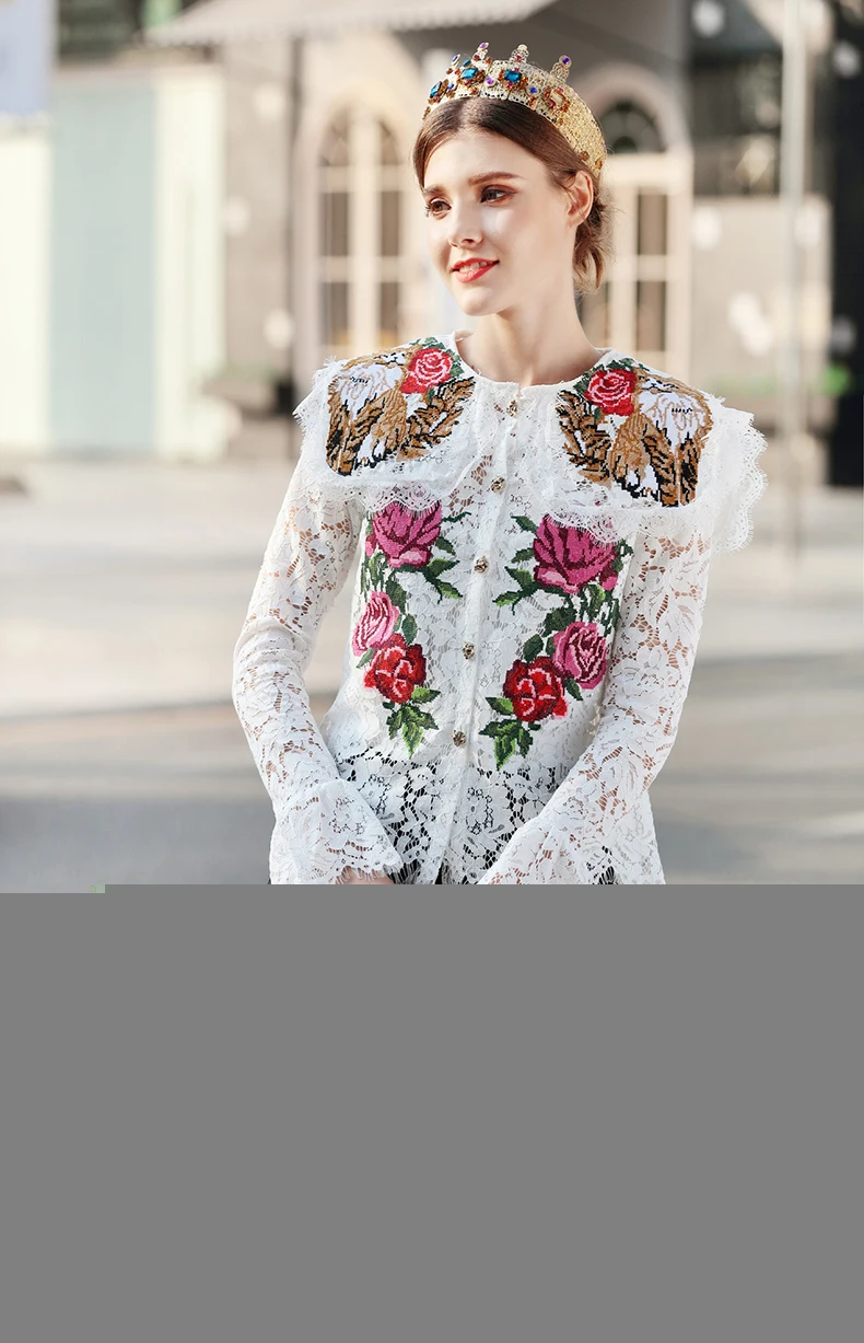 Baogarret/2019 Модный летний комплект одежды для подиума женская белая кружевная