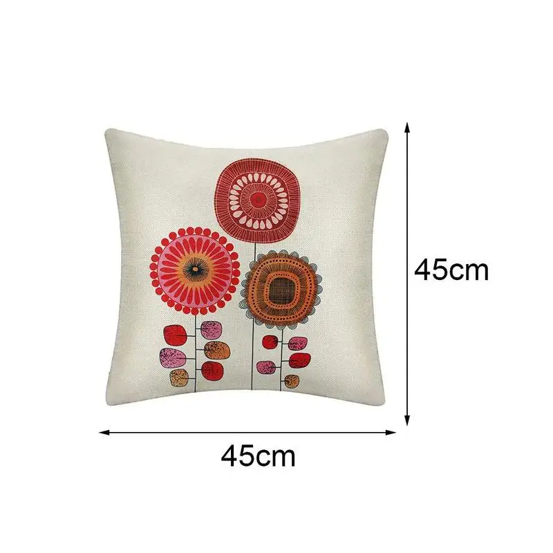 

Pillow Cover Printing Linen Printing Color Strip Pillowcase Pillowcase Cotton 45X45Cm Sofa And Hemp Cover Hugging Cushion I5O3