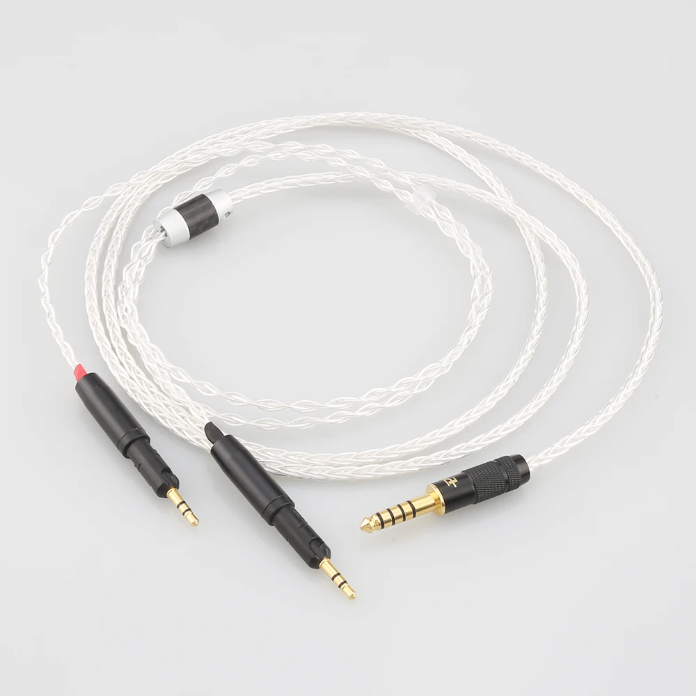 

High Quality Audiocrast 4.4mm Balanced 8 Cores Silver Plated Headphone Cable for ATH-R70X R70X