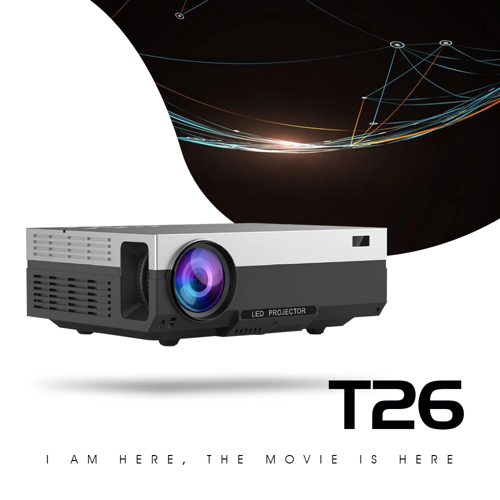 Настоящий ТВ T26 серия Full HD 1080P проектор 6500 люмен Домашний кинотеатр HDMI совместимый