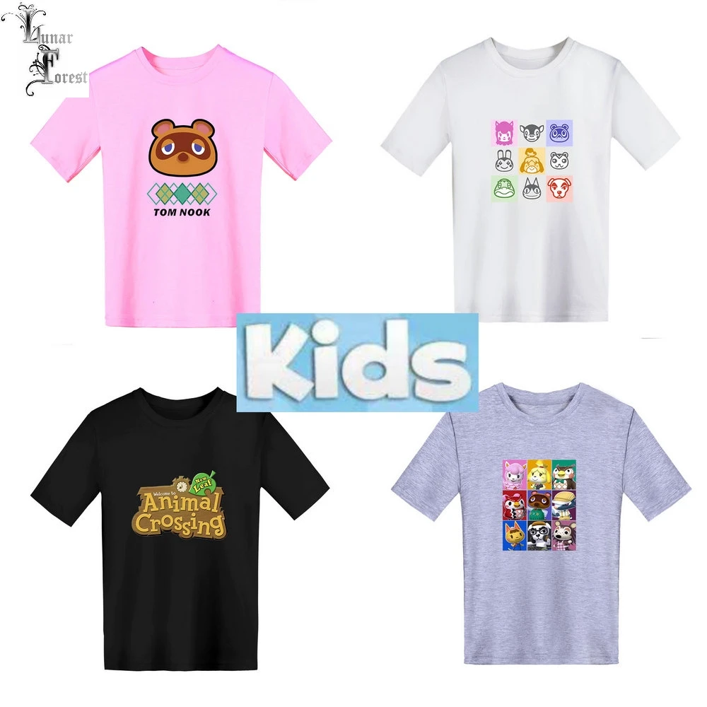 Милая футболка для мальчиков и девочек с принтом в виде животных Детская летняя