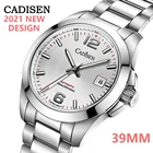 Мужские автоматические механические часы CADISEN 39 мм, Классические деловые спортивные часы MIYOTA 200 в стиле ретро, водонепроницаемость 8215 м, мужские часы