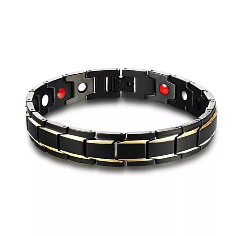 Men's Bracelets Abrray Magnetic Hematite Copper Bracelet with Hook Buckle Clasp Therapy Bangles Man Health Care Jewelry |