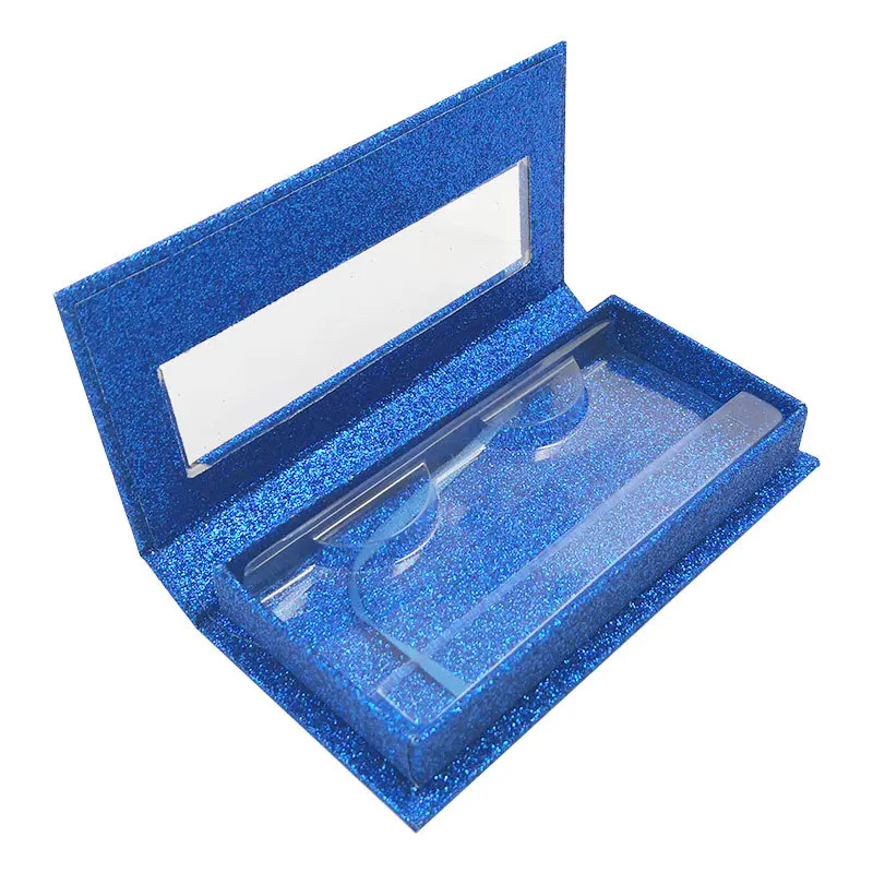 Window Blue Пользовательские ресницы упаковочные коробки Подарочная коробка ресницы посылка на заказ Чехол для хранения s Макияж Косметический Чехол норка накладные ресницы 1 шт - Цвет: Window Blue