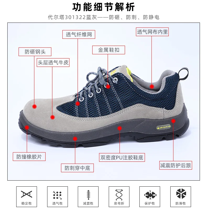 

2021 New Men's Work Safety Boots Static Anti-Smashing Steel Toe Anti-Piercing Indestructible Outdoor Protective Shoes