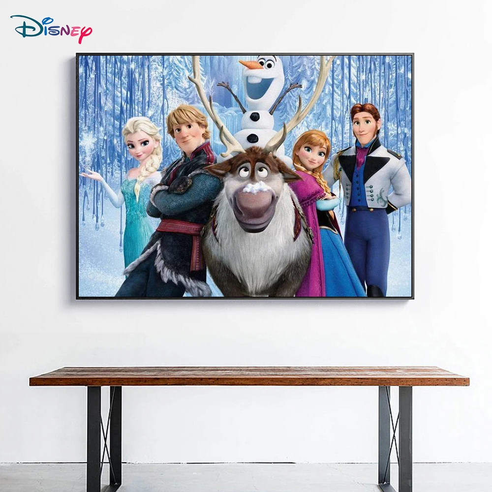 

5D Disney Diamond Painting Ice and Snow and Aladdin Full Diamond Embroidery Exquisite Handmade Decorative Painting DIY