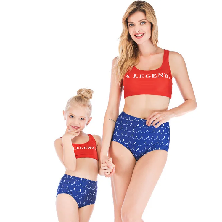 

Mommy And Me Summer Clothes Family Matching Outfit Swimsuit Mother And Daughter Swimwear Baby Girl One-piece Children's Swimsuit