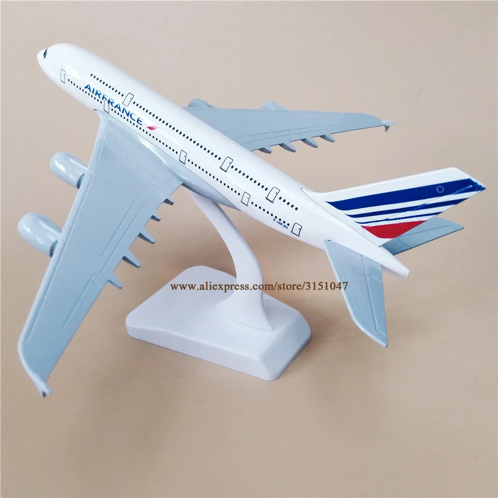 20cm Metal Plane Model Air France Airlines Airbus 380 A380 Airplane Airways w Stand Aircraft Gift | Дом и сад