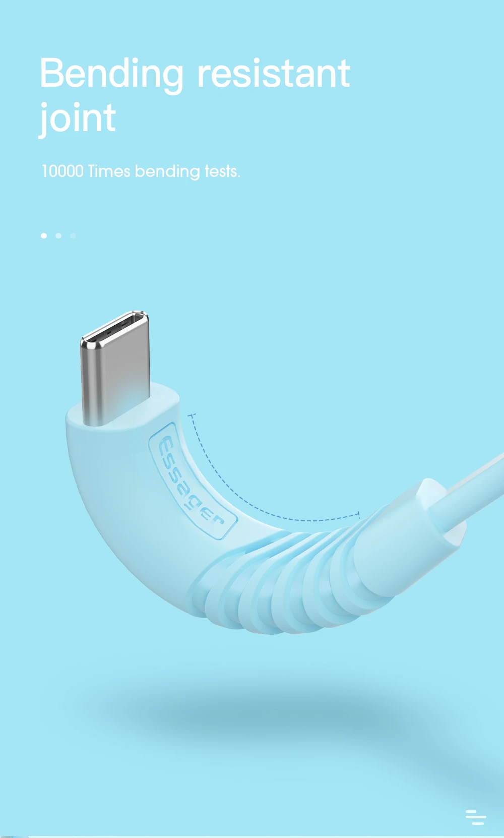 Кабель Essager usb type C для samsung Xiaomi Redmi Note 7 K20 OnePlus 7 Pro 6t провод для быстрой зарядки USBC кабель type-c USB-C зарядное устройство