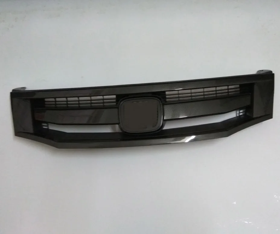 Rejilla de parachoques del radiador delantero para Honda accord, estilo deportivo, color negro, con textura de fibra de carbono, 2008-2011