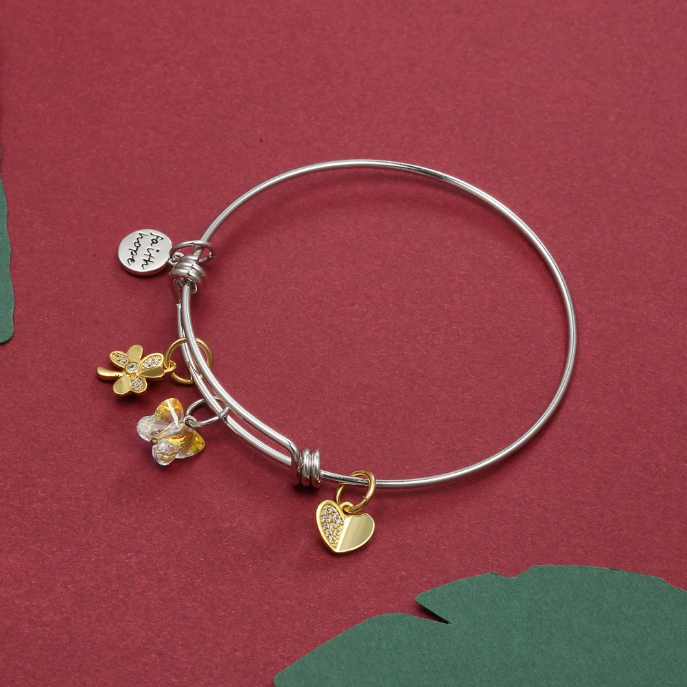 Богемное сердце бабочка бисер сделай сам браслет серебряный цвет кристаллы от