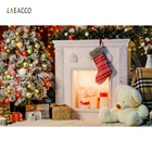 Laeacco Рождественская елка камин Подарочный детский фон для фотосъемки индивидуальные фоны для фотостудии