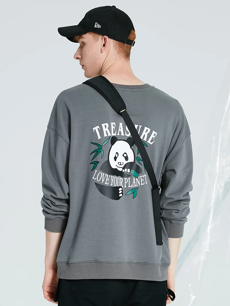Pioneer Camp мужские толстовки с пандой осенние серые оранжевые Повседневные свитера