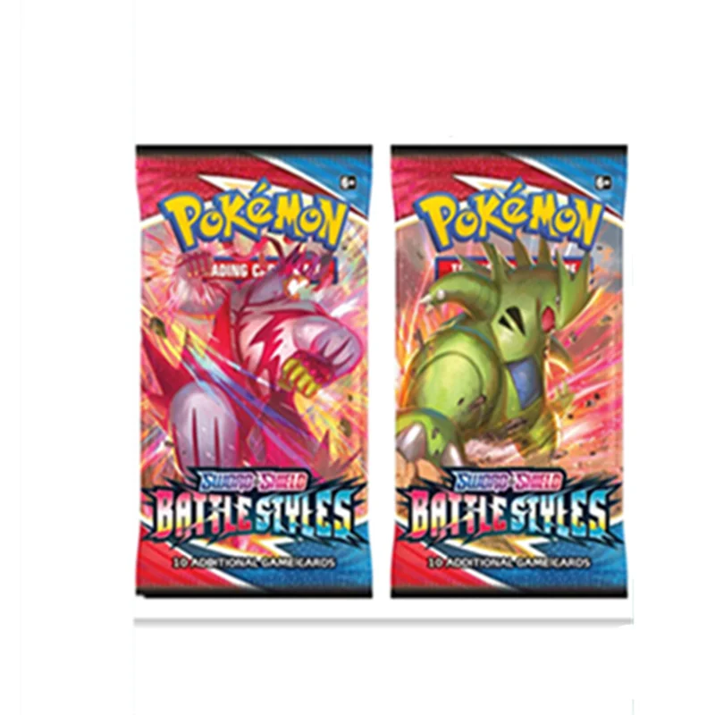 Juego de cartas coleccionables de Pokemon, set de Cartas coleccionables de Pokemon, 36 bolsas/360 Uds., TCG: Sword & Shield Battle Styles, bolsa de refuerzo sellada-2
