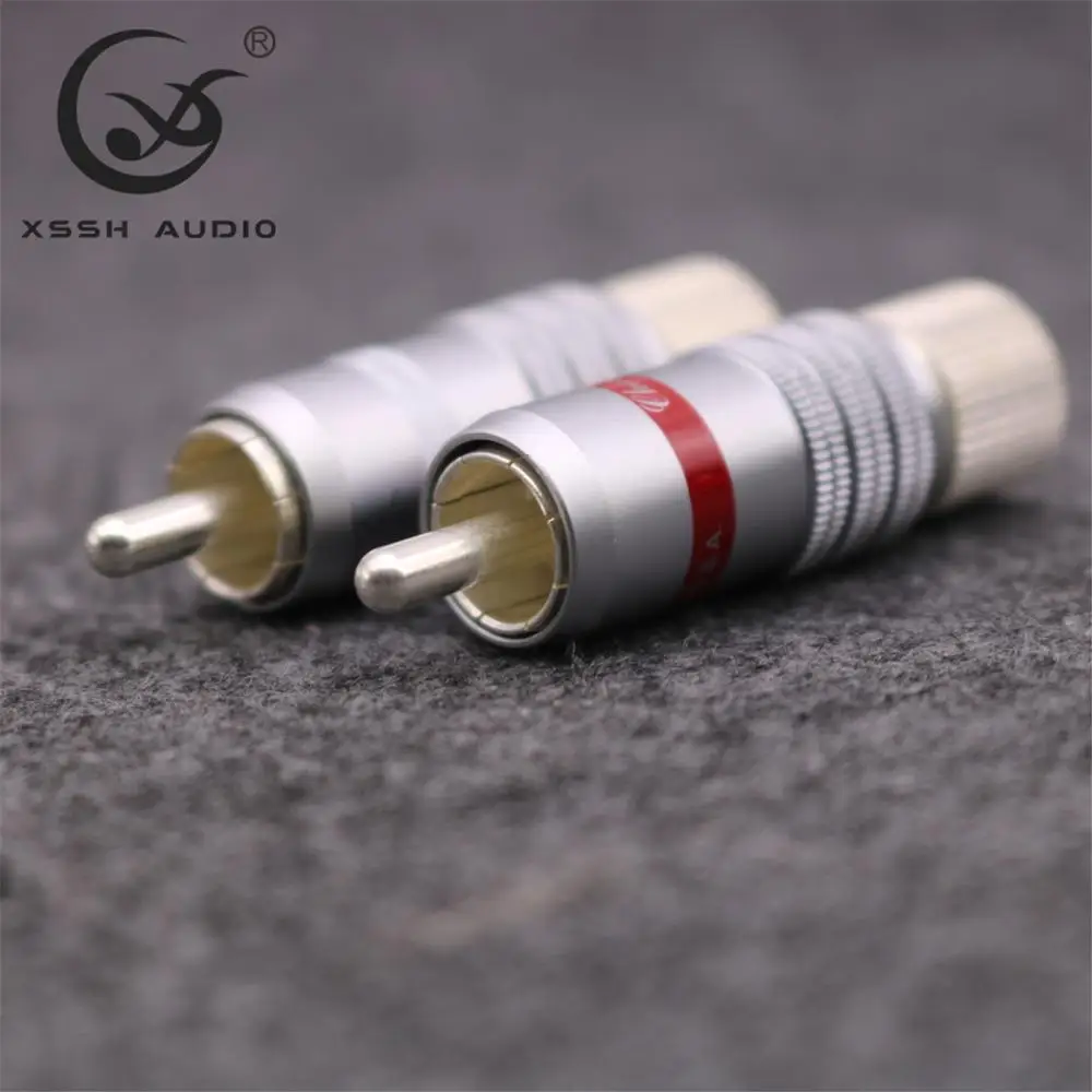 8 шт. RCA XSSH Audio YIVO Hi-End HIFI DIY посеребренный штекер аудио разъем для мм макс. кабель