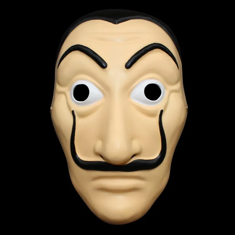 Вечерние Маски Dali Пластиковые Хэллоуин бумажный дом La Casa De Papel Косплей украшения Маскарад забавные инструменты Новые Маски