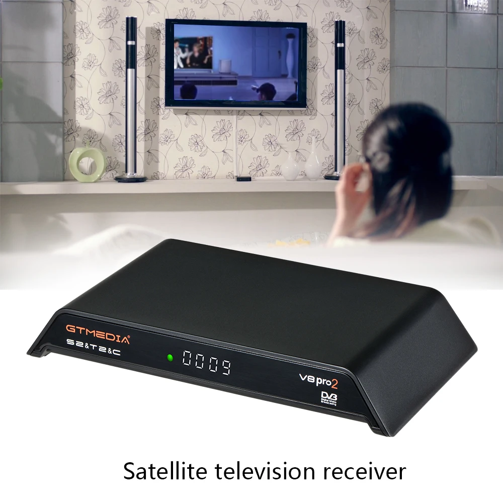 Приемник спутникового сигнала V8 Pro2 DVB S2/S2X + DVBT2/ISDBT кабель обновленная версия