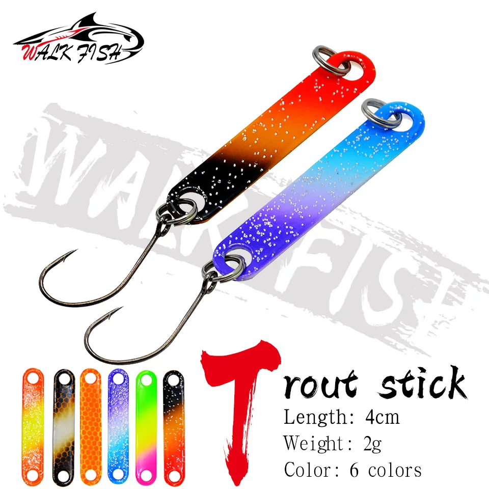 WALK FISH 1 шт. 2 г 40 мм рыболовная приманка-ложка жесткая приманка латунные рыболовные