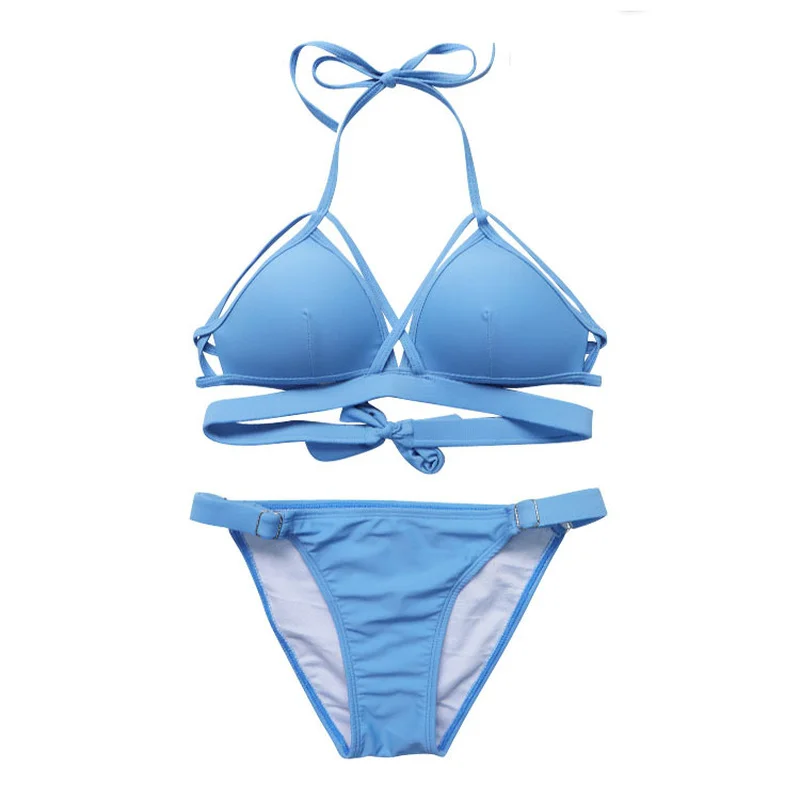 

Cool Sexy Split Swimsuit BIKINI New Bikini Sexy Strap Neck Strap Swimsuit Women 2 Piece Set Women