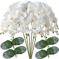 32 artificial butterfly orchid fake phalaenopsis flowers 6 pcs artificial orchid stem plants for wedding home decoration