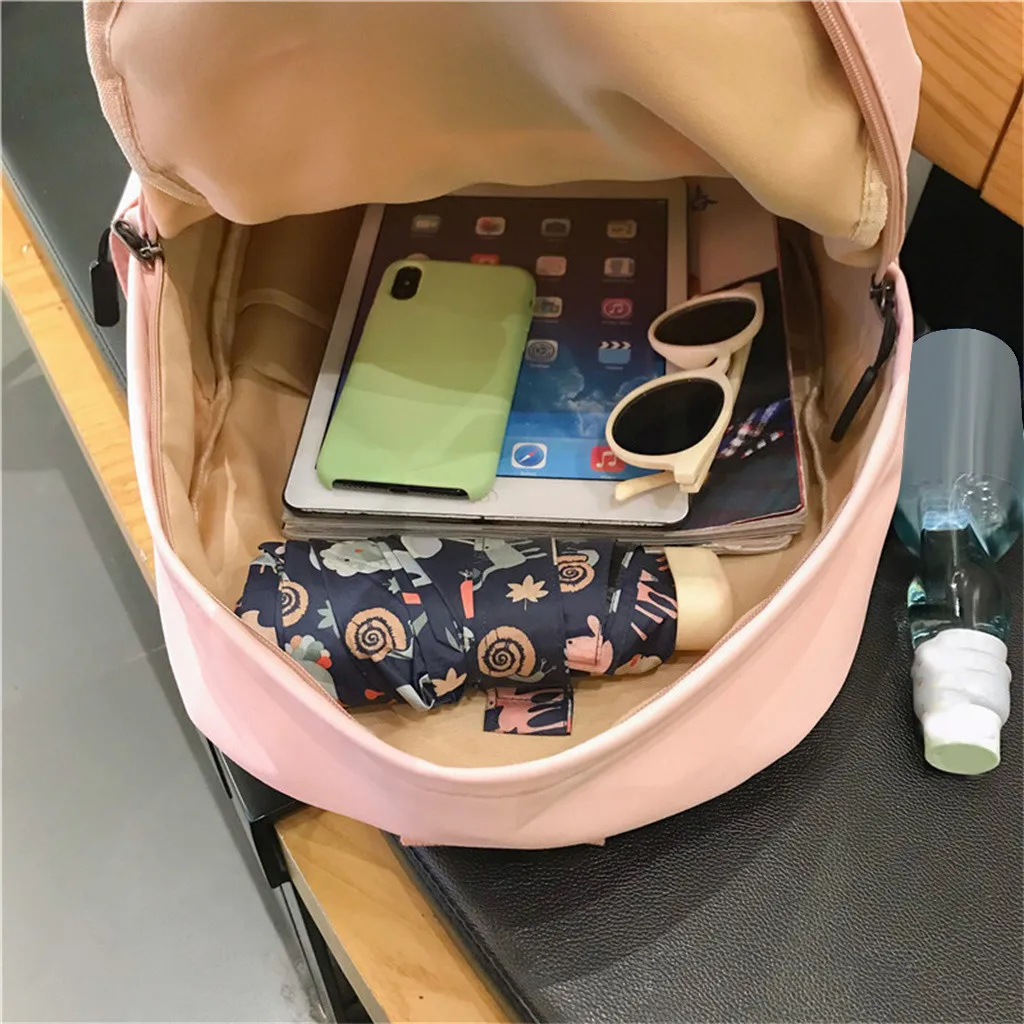 

Backpack Women Students Waterproof Backpack Solid School Bags For Teenage Girls Large Capacity Travel Backpack Casual Backbags