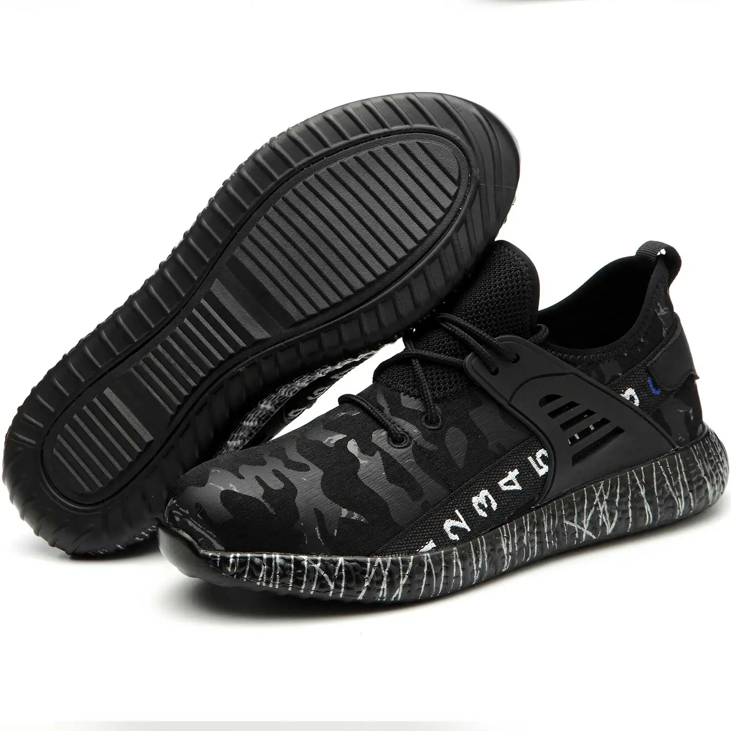 Мужские защитные ботинки рабочие со стальным носком светильник защита от