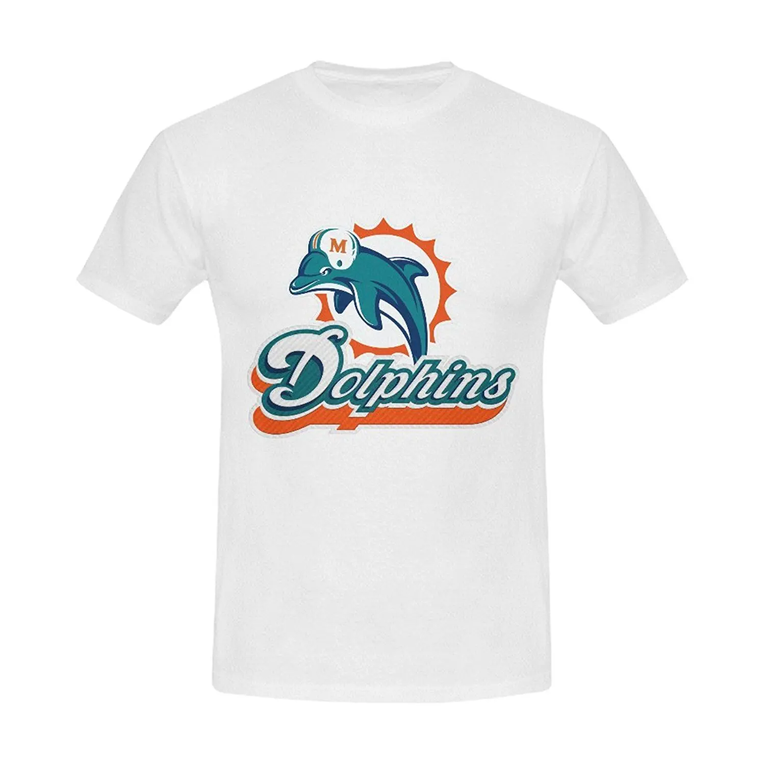 Burrows Custom Dolphins мужская хлопковая облегающая футболка белая новая брендовая одежда