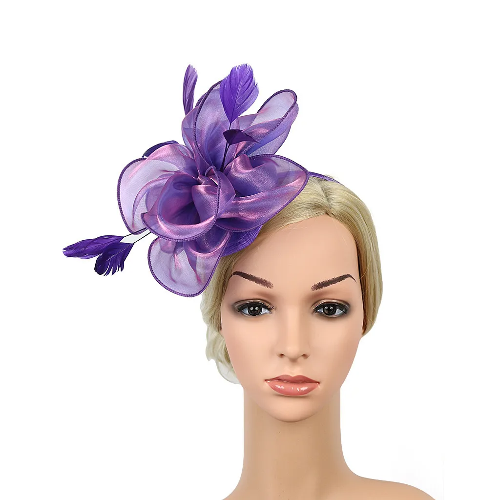 Повязка на голову повязка заколки для волос аксессуары вуалетки женские чайные