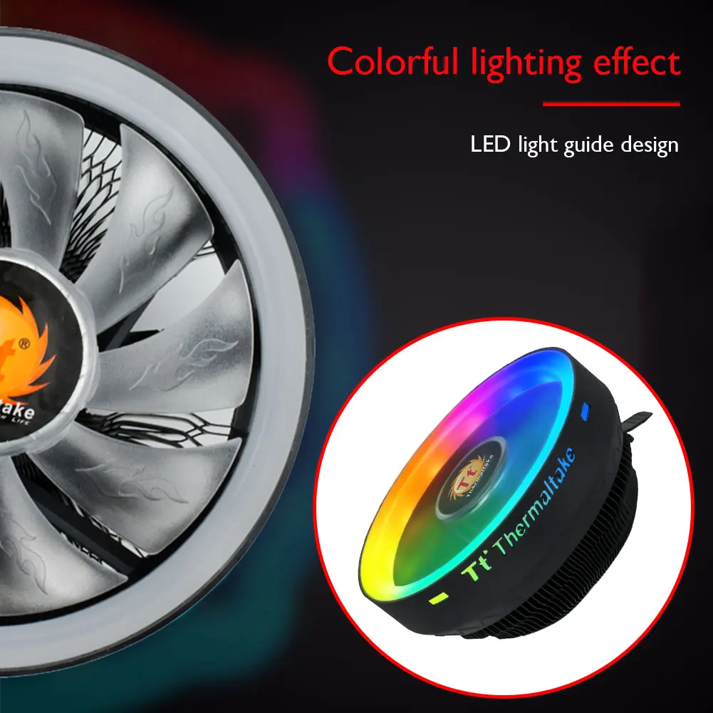 Охлаждающий вентилятор для ЦП Thermaltake Tt бесшумный охлаждения 12 В с