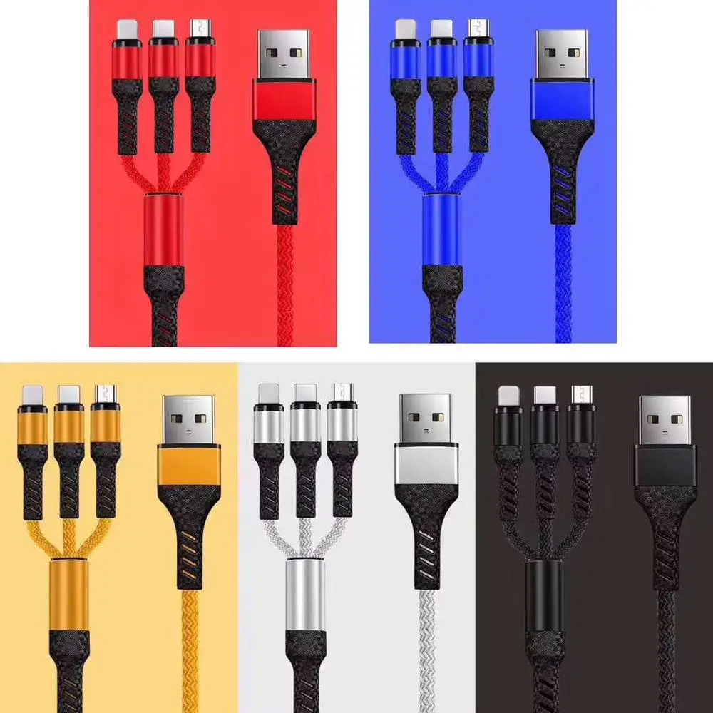 3 в 1 Micro usb type C кабель для зарядного устройства Мульти Usb порт несколько Usb кабель для зарядки Usbc кабели для мобильных телефонов для samsung