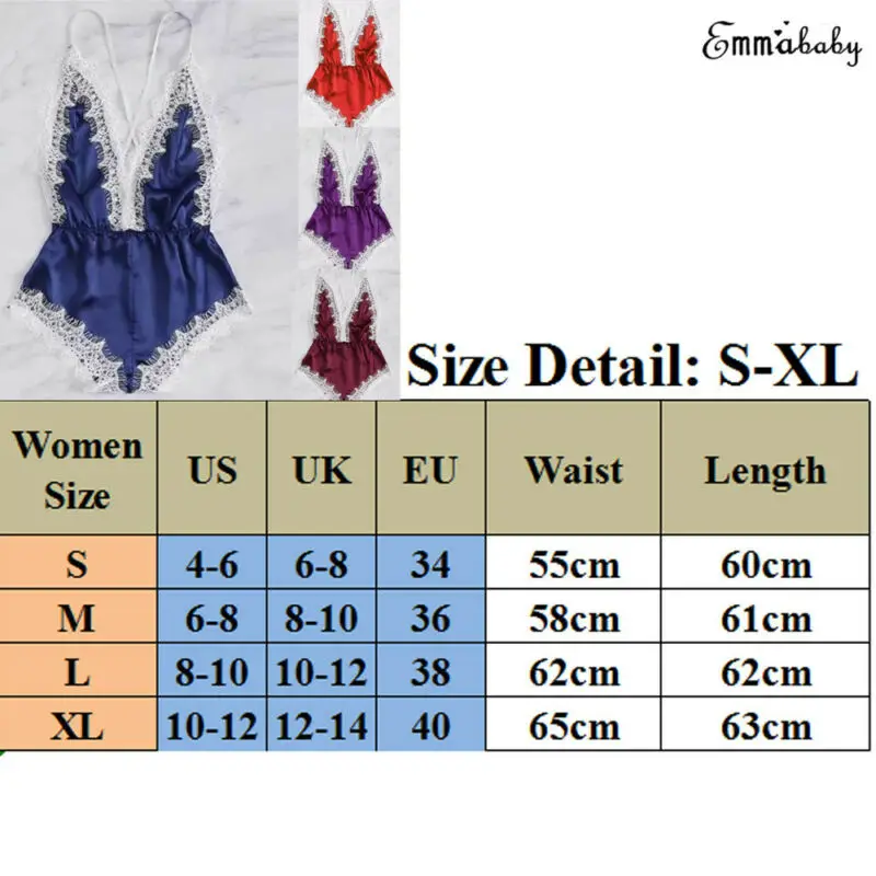 

Sexy Women Satin Lingerie Nightwear Underwear Sleepwear Babydoll Lace Clothes /BY