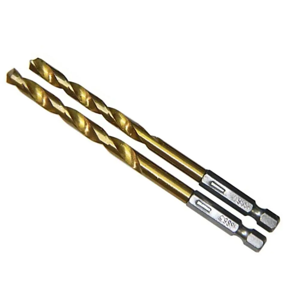 13pcs Hex Handle Plastic Box Set Twist Drill Longer life Durability 1.5-6.5mm Multi-functional Gold Hard Steel HSS