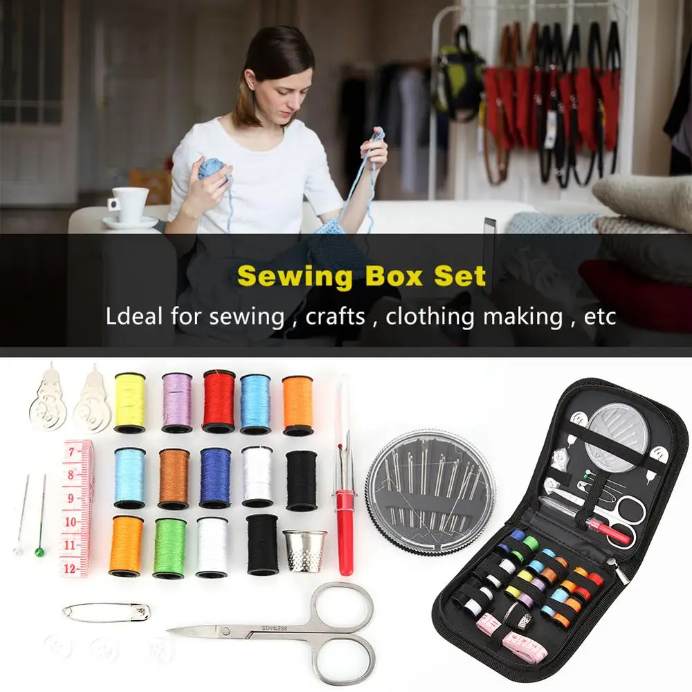 Многофункциональная коробка для шитья швейные нитки стежки спицы тканевые