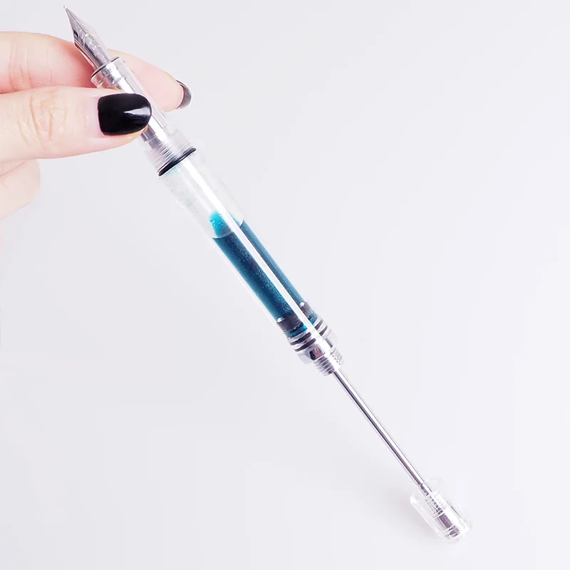 Новинка 2020 года вакуумная наполнение блестками полностью прозрачная перьевая