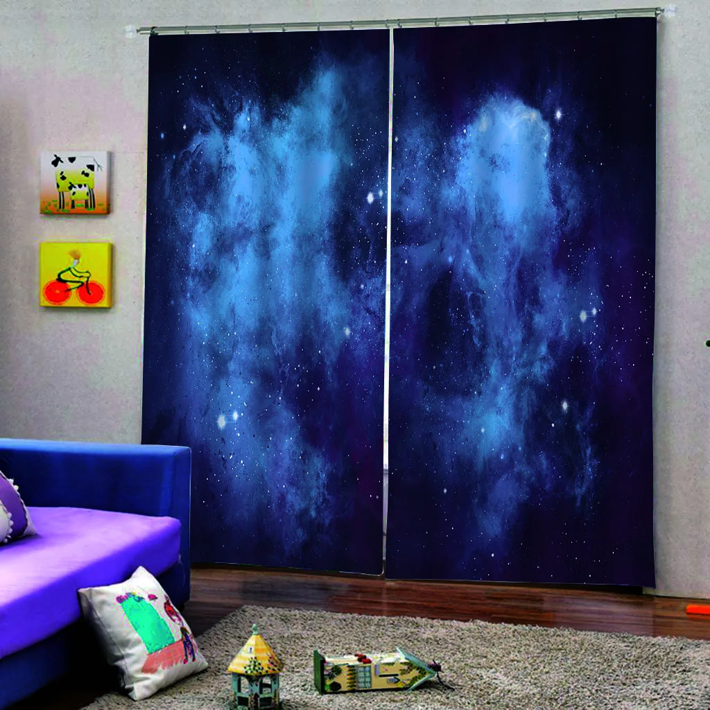 Голубое небо дневные драпировки декор для гостиной спальни 2 панели шторы на окна