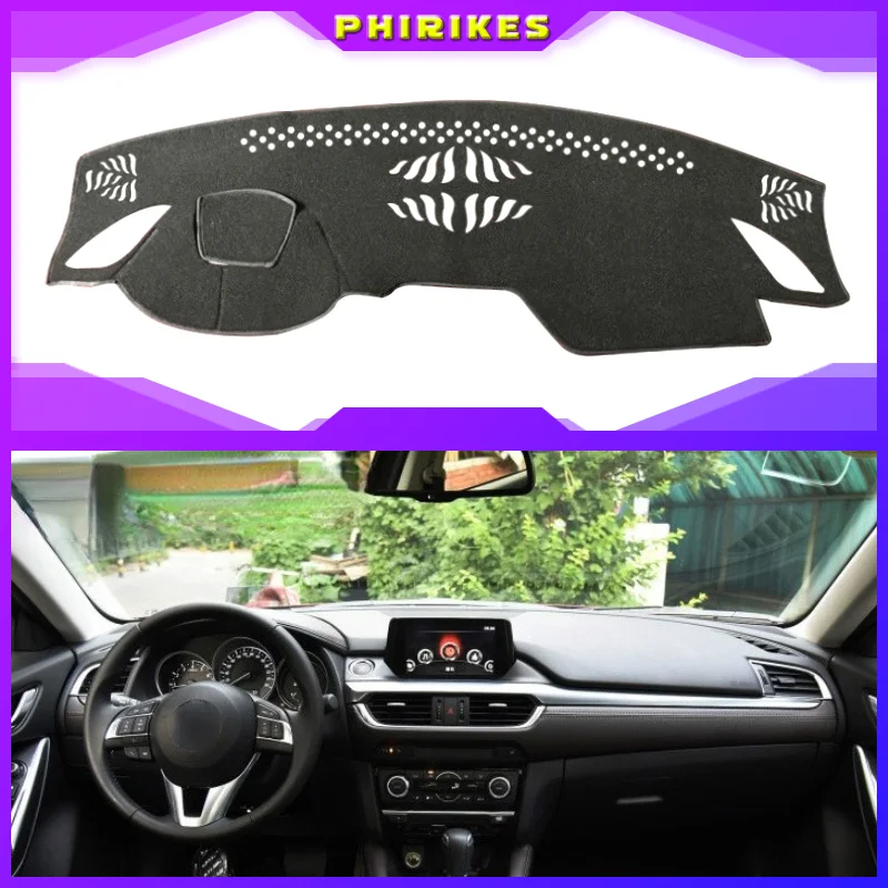 

Защита от УФ-лучей для приборной панели, автомобильный коврик, Солнцезащитный ковер для приборной панели, аксессуары для Mazda Atenza 2017, 2018, 2019