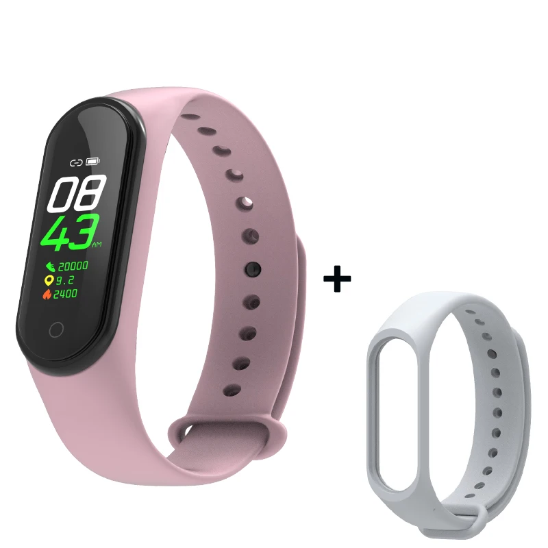 As shown22 Smart Fitness Bracelet M4 Tracker Waterproof Pedometer Blood Pressure Watch Support Multi-Languauge Wristband For Men Women Kids - Цвет: As shown22