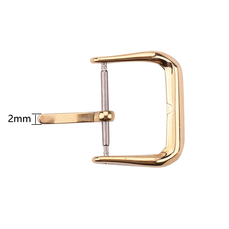 Stainless Steel Watch Strap Buckle Silver Gold Black Polished Metal Watchband Clasp 16mm 18mm 20mm 22mm Watch Accessories