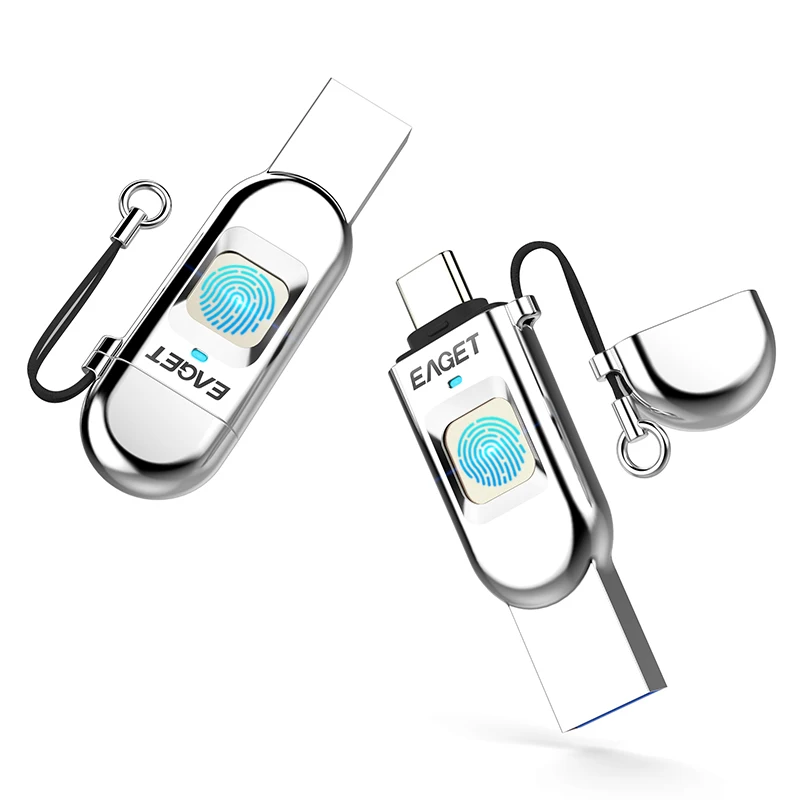USB флеш накопитель Eaget OTG с зашифрованным типом C 2 в 1 128 ГБ 64 32 ГБ|USB флэш-накопители|
