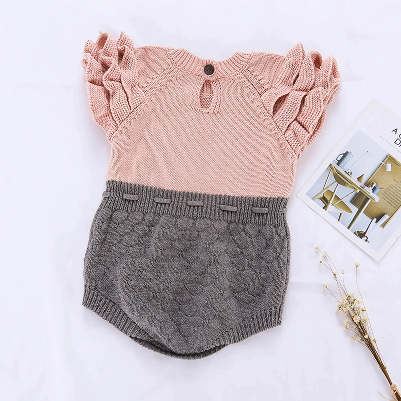 

Baby Girls Clothes Sleeveless Newborn Knitted Romper Infant Clothing Fashion Baby Rompers Baby Girl Clothing Jumpsuit