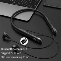 wireless bluetooth earphones 88 hrs magnetic sports mic headset earbuds noise reduction bass headphones tf card for xiaomi