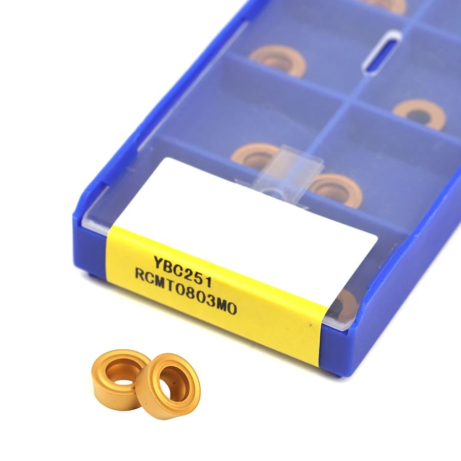 

10PCS RCMT0803MO RCMT10T3MO RCMT1204MO YBC251/YBC252 high quality carbide CNC lathe turning inserts suitable for stainless steel