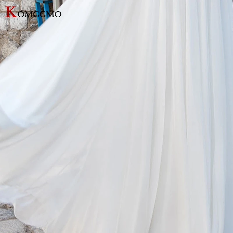 

Custom Made 2021 New Arrival Illusion O-Neck Embroidery Appliques Tulle A-Line Wedding Dress Elegant Sleeveless Bridal Gown