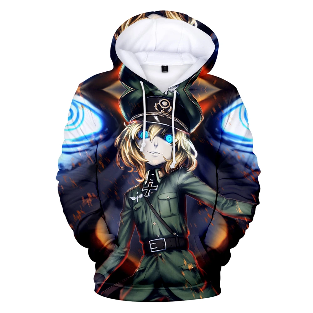 Толстовка с капюшоном Saga of Tanya the Evil 3D популярная повседневная одежда для фанатов