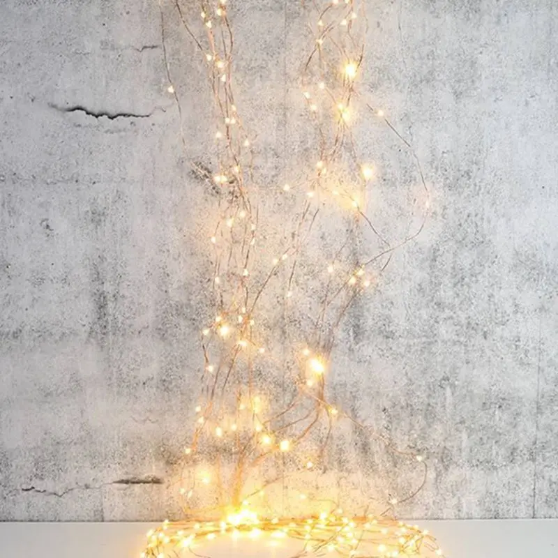 Декоративные мерцающие Звездные огни 10 нитей 200 светодиодный водопад дерево лоза