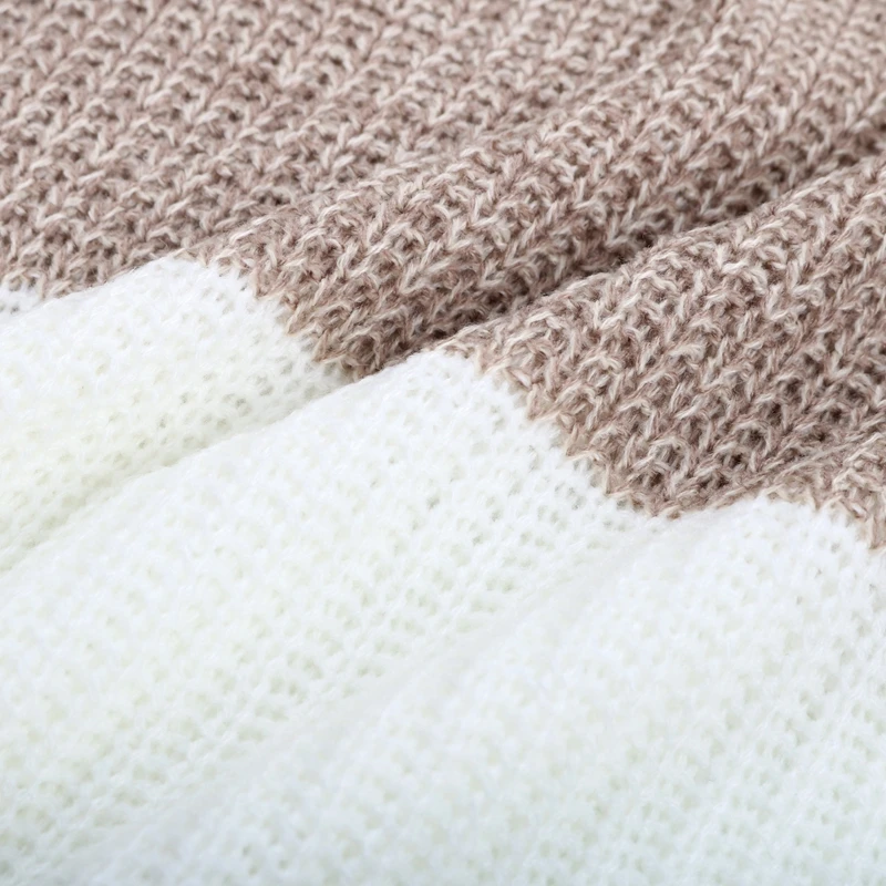 

Autumn Winter Jumper Sweater Women Casual Full Sleeve Striped Plus Size Knitted Pullovers Sweater Tops For Women 2020 New